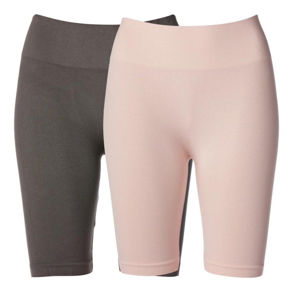 Rhonda Shear 2-pack Ahh Seamless Cotton Smoothing Long line Short